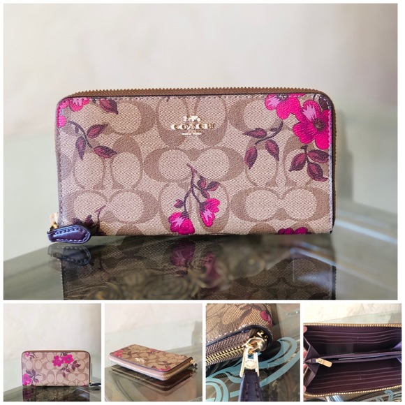 Coach Handbags - NWT Coach Floral Accordion Zip around wallet